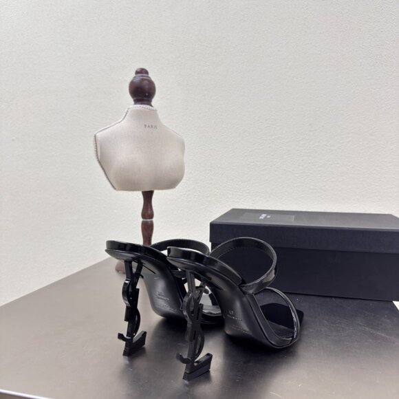 Exclusive Saint Laurent Black Opyum Stilettos - Picture 4 of 9